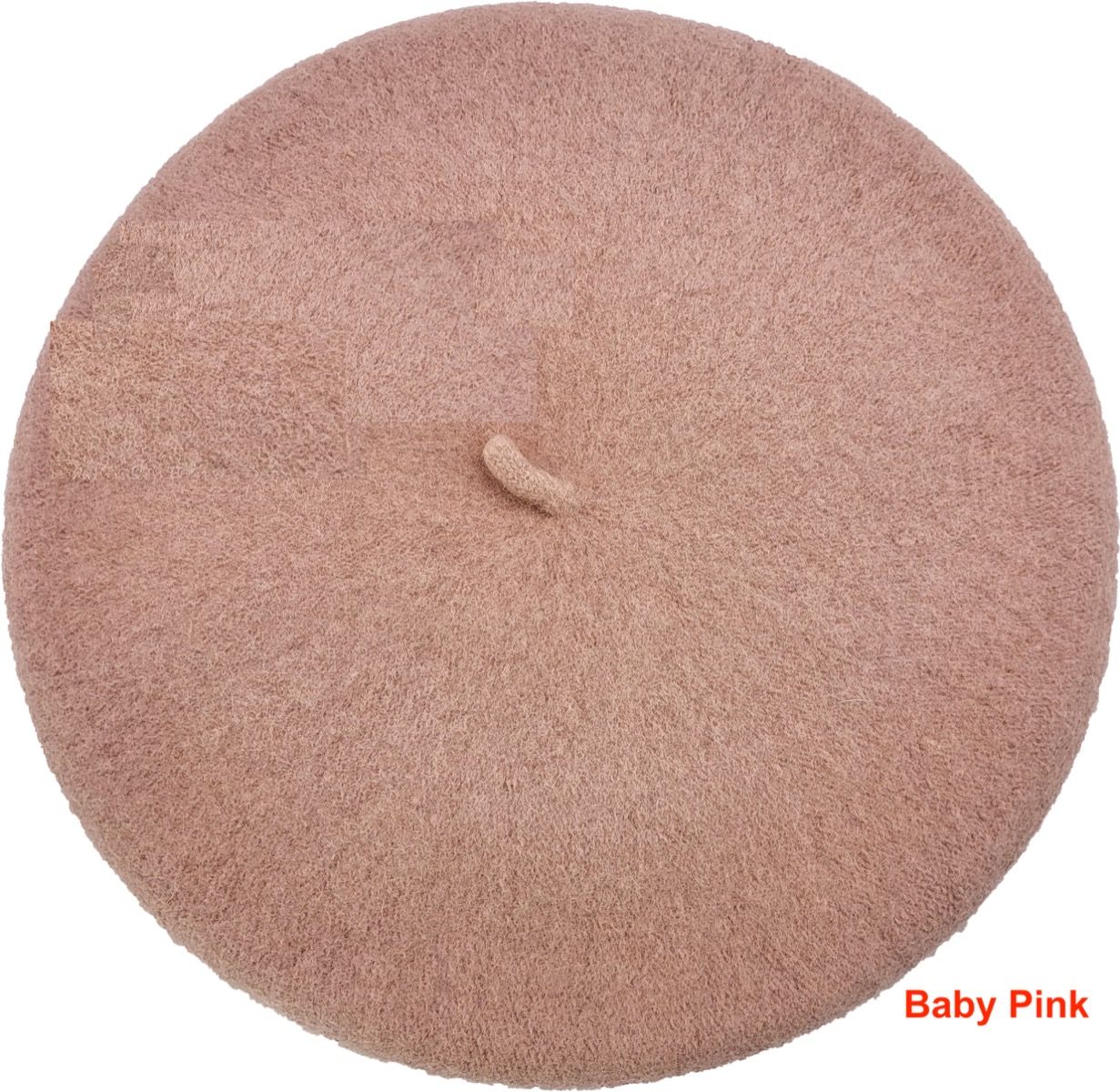 Classic French Wool Beret – Baby Pink