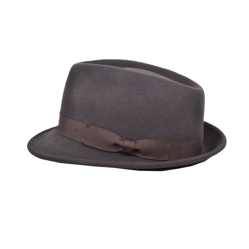 Brown Wool Crushable Trilby Hat | Classic & Travel-Ready