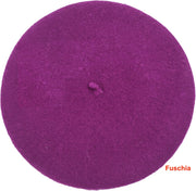 Classic French Wool Beret – Fuchsia