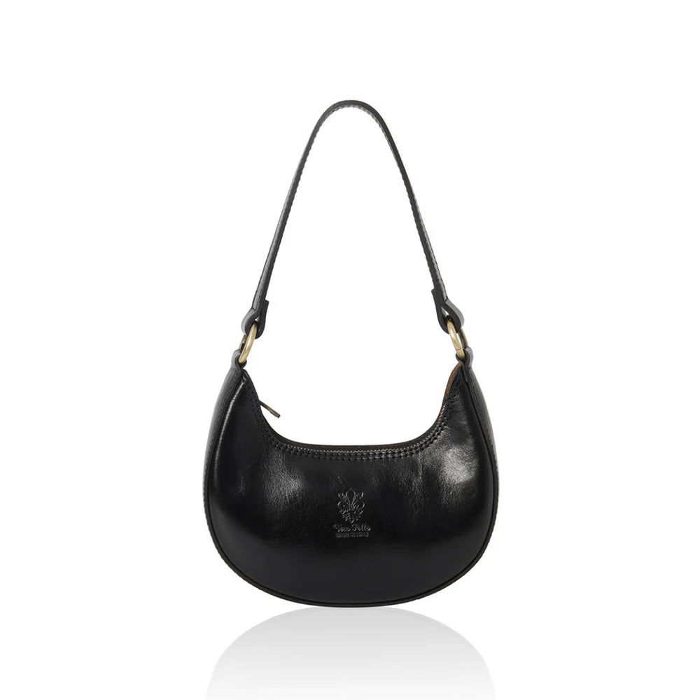 Italian Genuine Leather Vegetable-Tanned Crescent Bag- Small