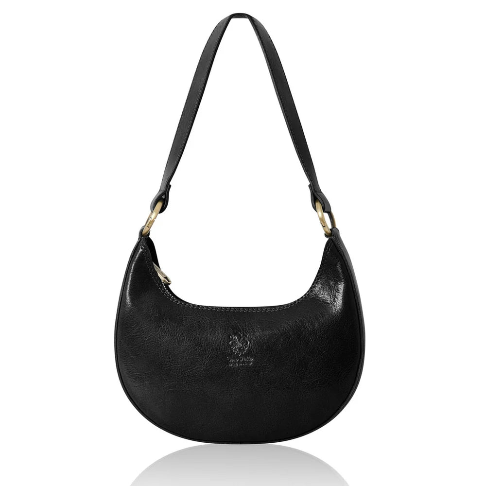Italian Genuine Leather Vegetable-Tanned Crescent Bag- Large