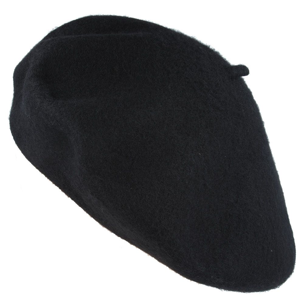 Classic French Wool Beret - Black