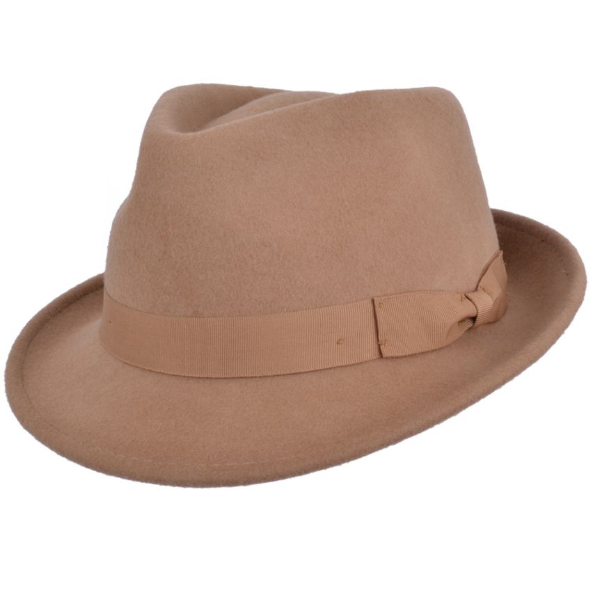 Camel Wool Crushable Trilby Hat | Packable & Timeless Style