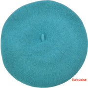 Classic French Wool Beret – Turquoise