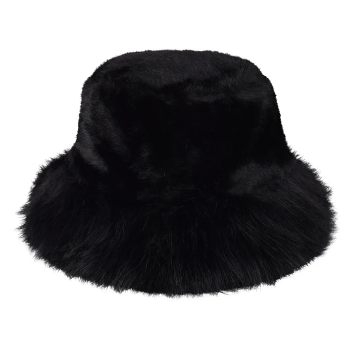 Plush Faux Fur Bucket Hat – Soft, Warm & Stylish Winter Hat