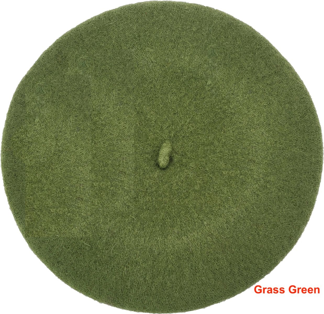 Classic French Wool Beret – Grass Green