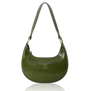 Italian Genuine Leather Vegetable-Tanned Crescent Bag- Large