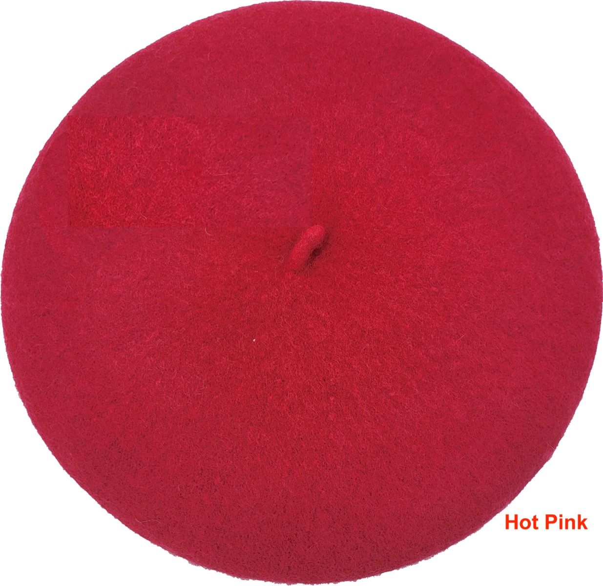 Classic French Wool Beret – Hot Pink