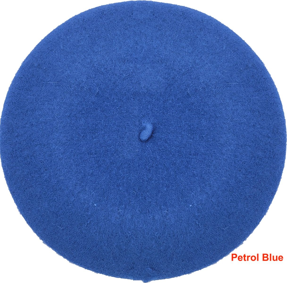 Classic French Wool Beret – Petrol Blue