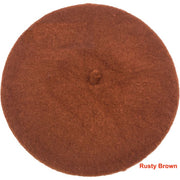 Classic French Wool Beret – Rusty Brown