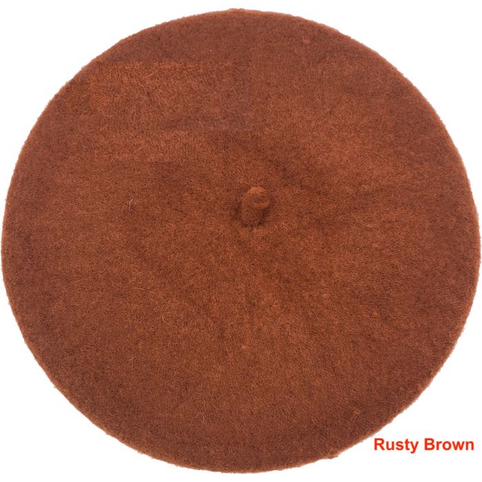 Classic French Wool Beret – Rusty Brown