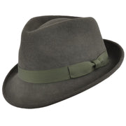 Dark Green Wool Crushable Trilby Hat | Sophisticated & Travel-Ready