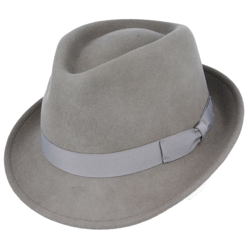 Grey Wool Crushable Trilby Hat | Effortless Sophistication & Travel-Friendly