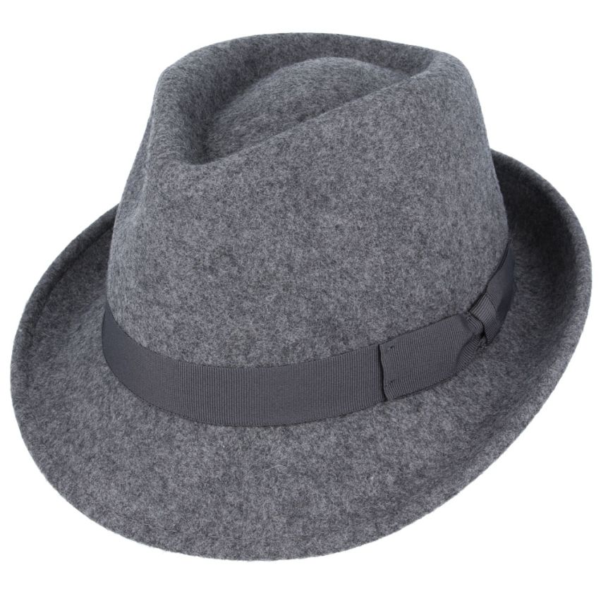 Mix Grey Wool Crushable Trilby Hat | Timeless Style & Travel-Ready