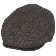 Gladwin Bond Harris Tweed Wool Flat Cap - Brown